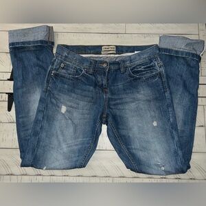 Crafted Women's Distressed Straight Fit Denim